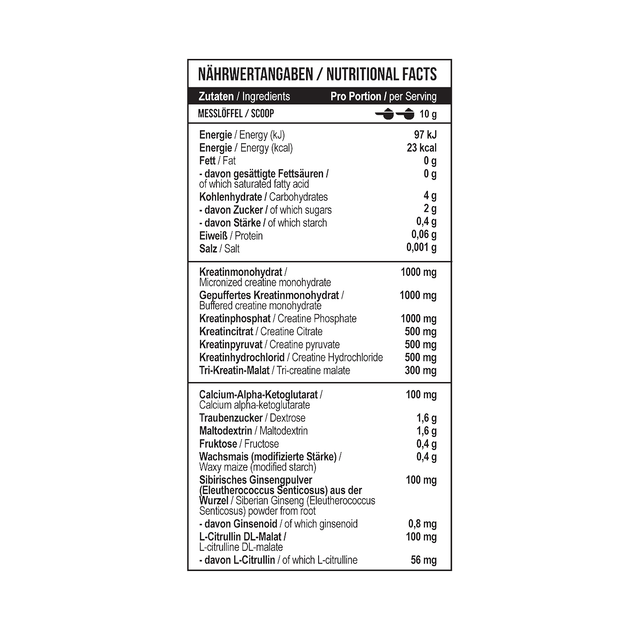 ?MST, Креатин, Creatine Kick 7 in 1, (7 креатинів в 1), зелене яблуко, 1000 г (MST-16476) - зображення 4