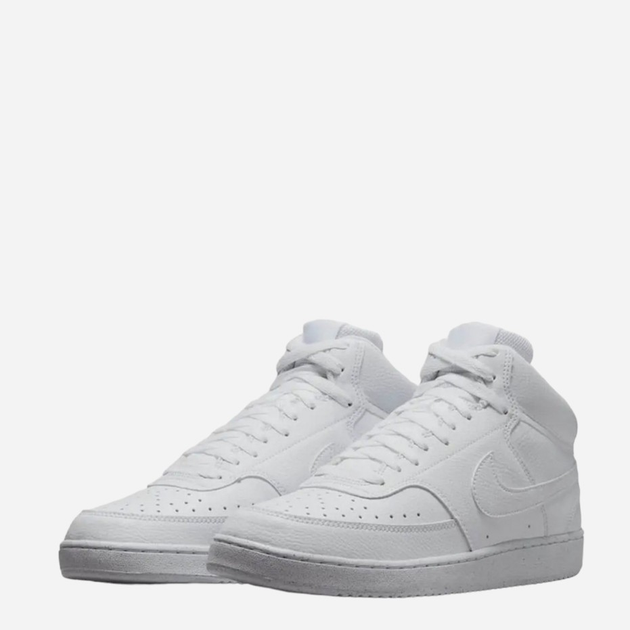 Tenisówki męskie z eko skóry Nike Court Vision Mid Nn DN3577-100 44 (10US) Białe (195243507895) - obraz 2