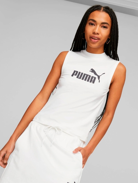 Акція на Майка жіноча Puma Ess Slim Logo Tank 67369502 S Біла від Rozetka