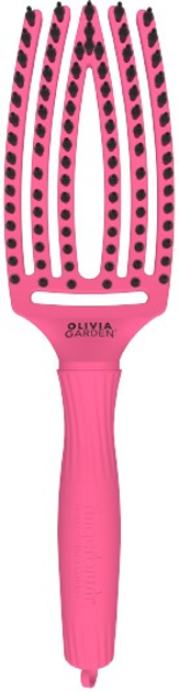 Szczotka do włosów Olivia Garden Fingerbrush Combo Medium jasnoróżowa (5414343012005) - obraz 1