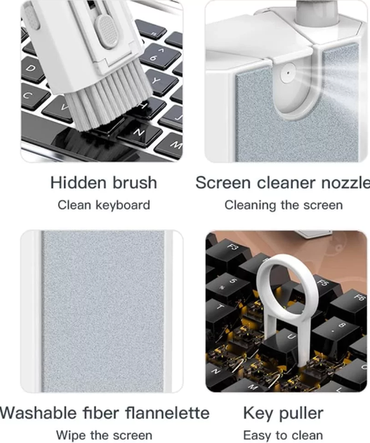 Набор 8в1 для чистки цифровой техники с распылителем Cleaning Brush (5879) - изображение 6
