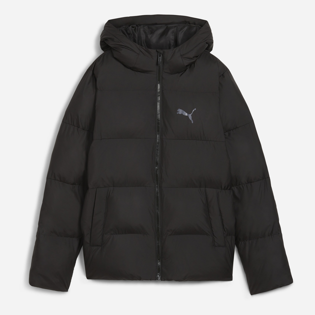 Акція на Підліткова зимова стьобана куртка для хлопчика Puma Poly Hooded Puffer Jacke 62650201 164 см Puma Black від Rozetka