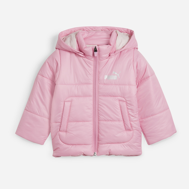 Акція на Дитяча демісезонна стьобана куртка для дівчинки Puma Minicats Hooded Padded Jacket 67597148 98 см Mauved Out від Rozetka