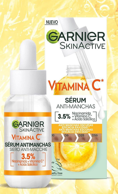 Сироватка для обличчя Garnier Skinactive Vitamin C Anti-Dark Spots & Brightening 30 мл (3600542453165) - зображення 3