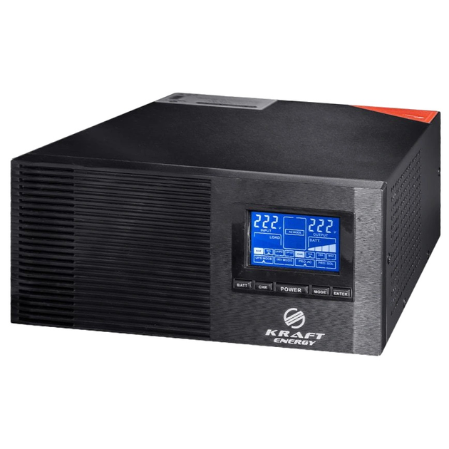 Інвертор з ДБЖ Kraft KRF-AVR1000VA/800W-12V - зображення 1