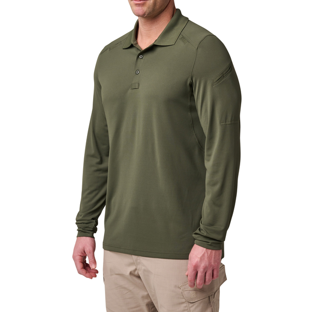 Поло з довгим рукавом 5.11 Tactical® Helios Long Sleeve Polo L TDU Green - зображення 2