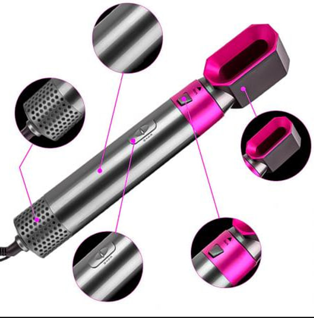 Стайлер Фен щінка 5в1 Hot Air Styler об'єму випрямлення укладання волосся - изображение 5