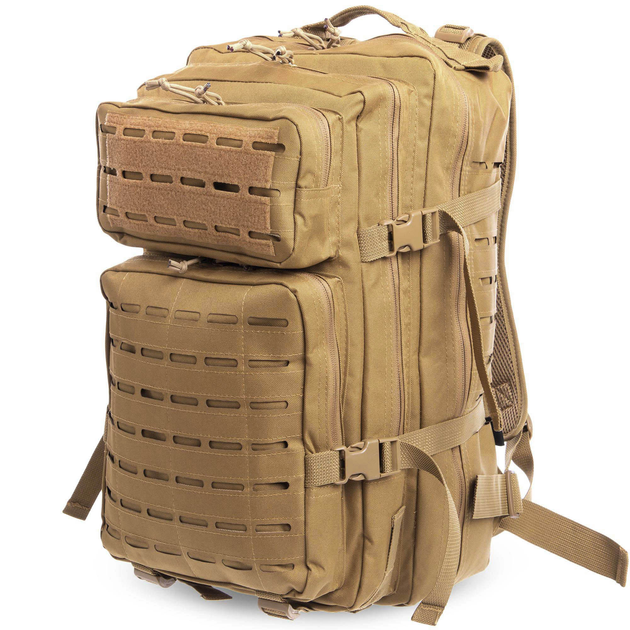 Рюкзак тактичний штурмовий SILVER KNIGHT Top (нейлон, оксфорд, р-р 50х36х12см, 22л, Хакі) - изображение 2