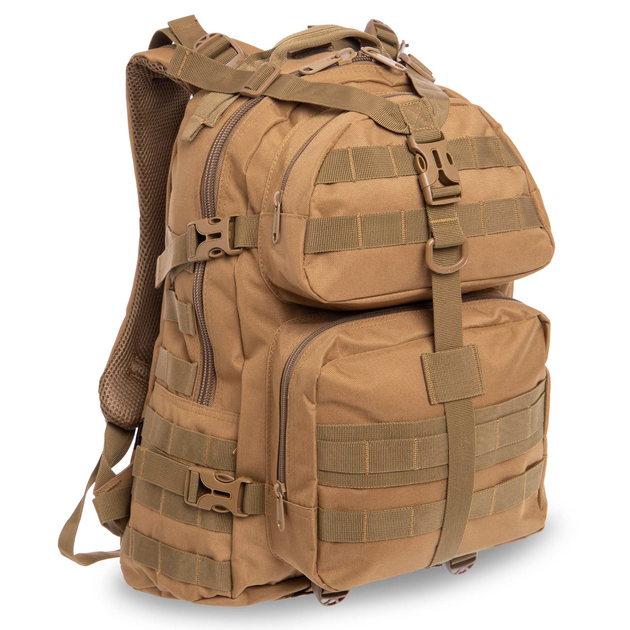 Рюкзак тактичний триденний штурмовий SILVER KNIGHT Max (нейлон, р-р 44х32х21см, 30л, Хакі) - изображение 1