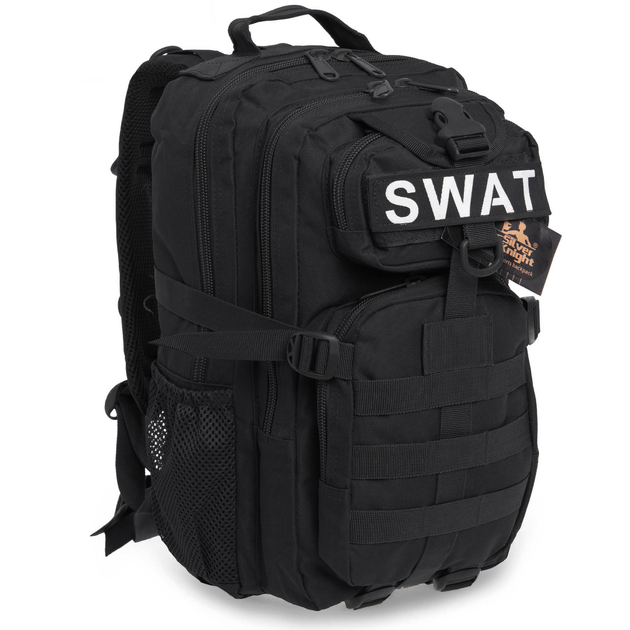 Рюкзак тактичний штурмовий SILVER KNIGHT Premier (нейлон, оксфорд 900D, р-р 40x23x18см, 16л, Чорний) - изображение 1