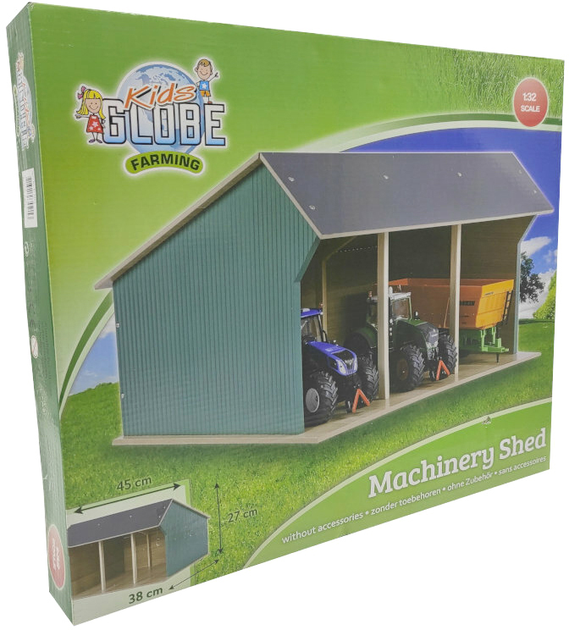 Garaż dla traktorów Hipo Kids Globe Agricultural Shed for Tractors Large 1:32 (8713219345153) - obraz 1