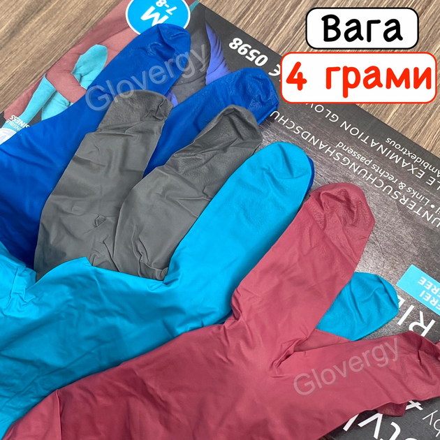Перчатки нитриловые разноцветные (4 цвета) AMPri Style 4 Elements размер S, 100 шт - изображение 2