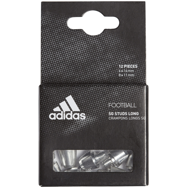 Шипи для футбольного взуття adidas SG Studs Long 12 шт Silver (FJ6355) - зображення 4