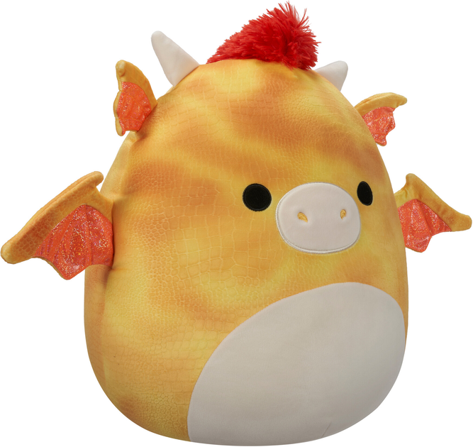 М'яка іграшка Squishmallows Dieric - Yellow Textured Dragon W/Red Hair (196566412330) - зображення 5