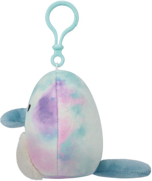 Плюшевий брелок Squishmallows Brindall - Rainbow Tie-Dye Platypus W/White Belly (196566406957) - зображення 4