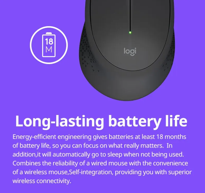 Беспроводная мыша Logitech M280 Wireless Black - изображение 5