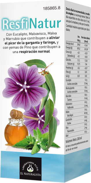 Suplement diety El Natural Resfinatur 200 ml (8410914330193) - obraz 1