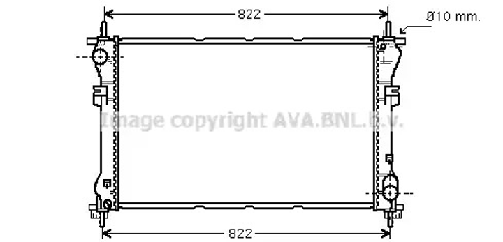 Радиатор охлаждения двигателя FORD TRANSIT, AVA COOLING (FD2320) - изображение 1