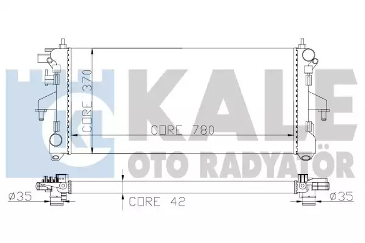 Радіатор охолодження двигуна FIAT DUCATO, PEUGEOT BOXER, Kale Oto Radyator (285600) - зображення 1