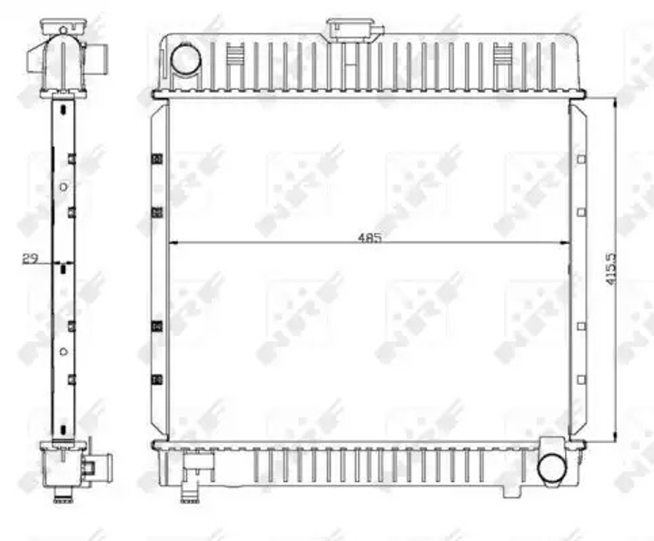 Радіатор охолодження двигуна MERCEDES-BENZ СЕДАН, NRF (504250) - зображення 1