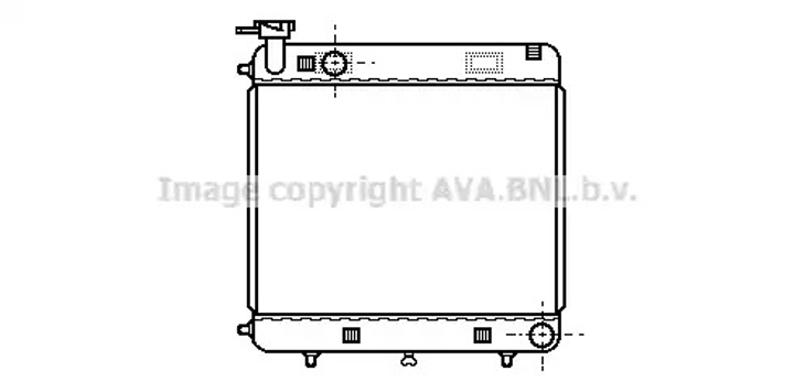 Радиатор охлаждения двигателя MERCEDES-BENZ T1, AVA COOLING (MSA2085) - изображение 1