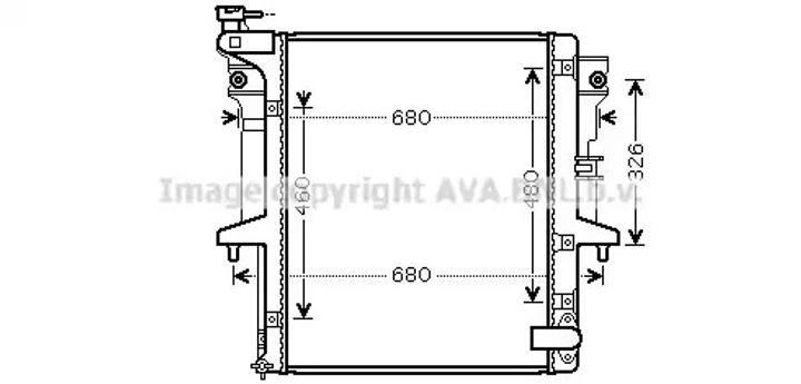 Радіатор охолодження двигуна MITSUBISHI L200/300, AVA COOLING (MTA2202) - зображення 1