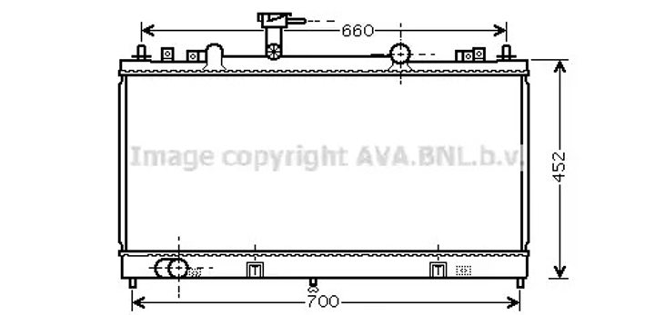 Радіатор охолодження двигуна MAZDA 6, AVA COOLING (MZ2164) - зображення 1