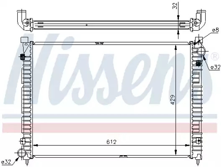 Радіатор охолодження двигуна LAND ROVER, NISSENS (64301A) - зображення 1