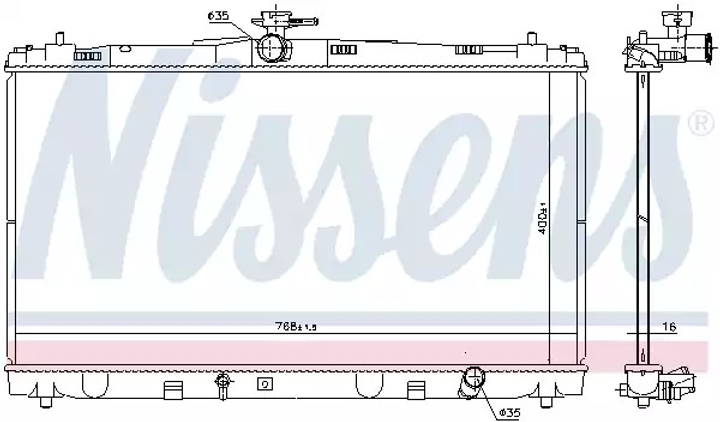 Радиатор охлаждения двигателя LEXUS ES, NISSENS (646935) - изображение 1
