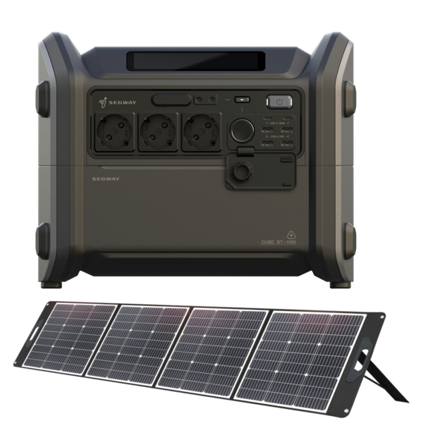 Зарядна станція + сонячна панель Segway Portable Power Station Cube 1000 with 2E-PSPLW250 (AA.13.04.02.0004-SET250) - Фото 1 Зарядна станція + сонячна панель Segway Portable Power Station Cube 1000 with 2E-PSPLW250 (AA.13.04.02.0004-SET250) - зображення 1