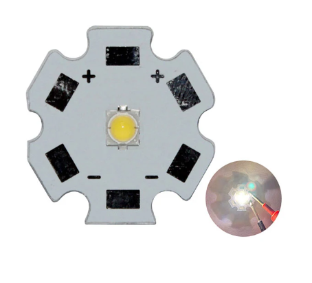 Сверхяркий светодиод CREE на подложке d=20мм led 1-3w 2.8-3.6v белый нейтральний - изображение 2