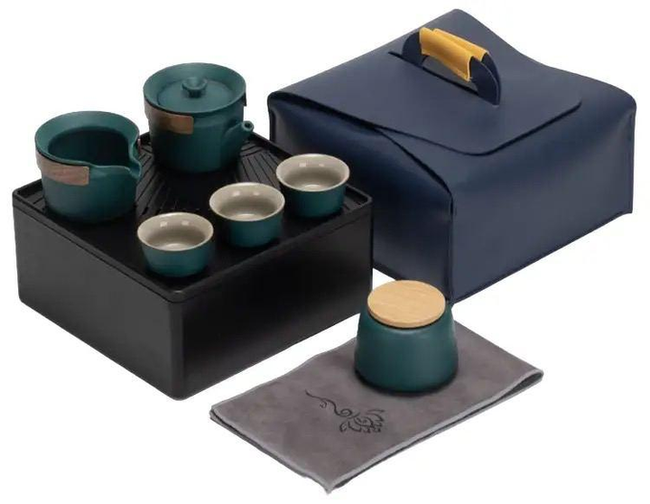 Дорожный чайный набор китайский Gongfu Tea Set Зеленый для чайной ...