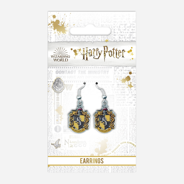 Сережки жіночі The Carat Shop Harry Potter Hufflepuff Crest WE0024 One Size Жовті (5055583406690) - зображення 2