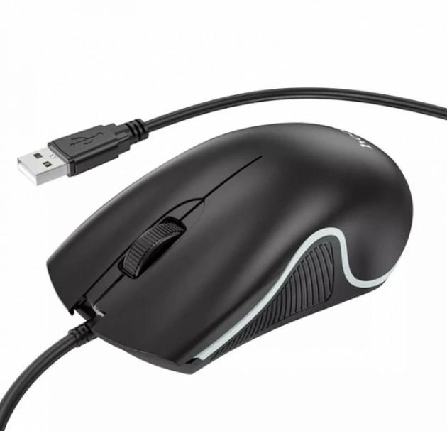 Комп'ютерна миша Hoco GM19 Enjoy Gaming luminous wired mouse Black - изображение 4