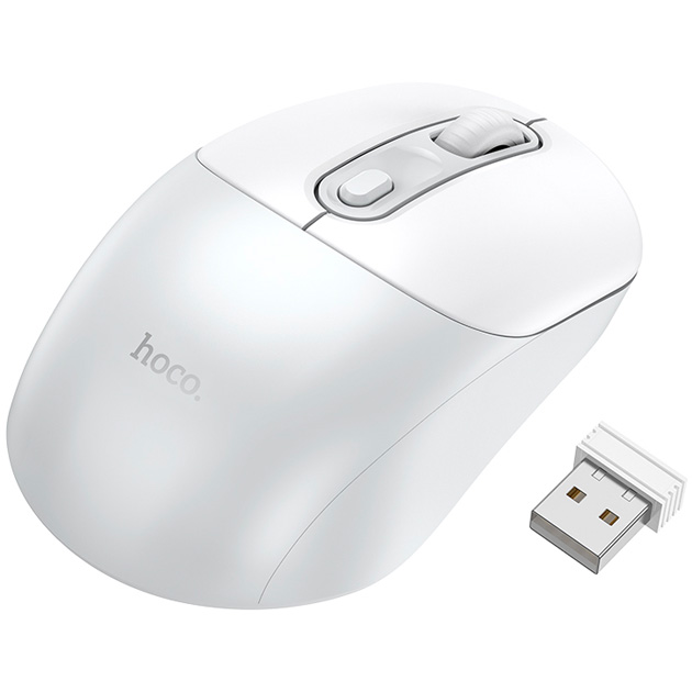Миша Wireless Hoco GM28 mouse бездротова оптична 2.4Гц 1600DPI для комп'ютера/ноутбука Білий - зображення 1