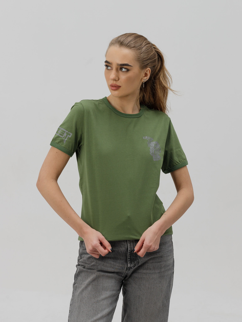 Тактична футболка жіноча BEZET Commando 10111 L Хакі (ROZ6501032312) - зображення 1