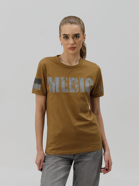 Тактична футболка жіноча BEZET Medic 10125 M Койот (ROZ6501032325) - зображення 1