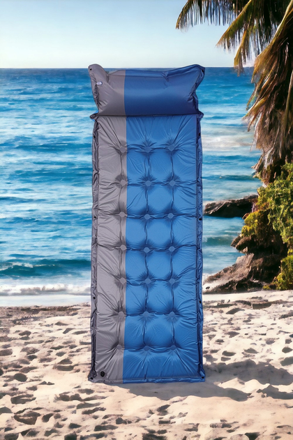 Mata samopompująca SportVida SV-LN0001 180 x 60 cm Blue-Grey (5903949201802) - obraz 12