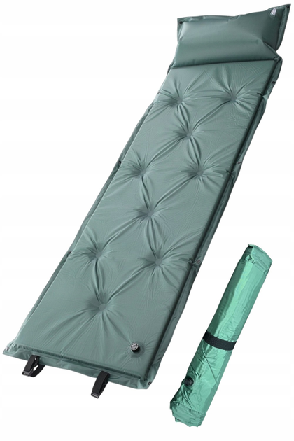Mata samopompująca SportVida SV-LN0002 180 x 60 cm Green (5903949201802) - obraz 4