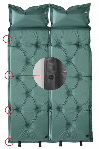 Mata samopompująca SportVida SV-LN0002 180 x 60 cm Green (5903949201802) - obraz 11