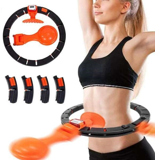 Obręcz do masażu z obciążeniem Orange-Black (4260272286380) - obraz 3