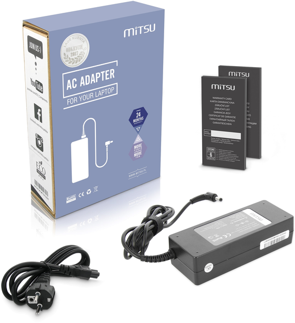 Zasilacz sieciowy Mitsu 45W 10.5V 4.3A do notebooka Sony (ZM/SON10543) - obraz 5