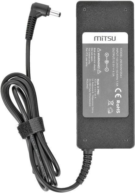 Zasilacz sieciowy Mitsu 45W 10.5V 4.3A do notebooka Sony (ZM/SON10543) - obraz 4