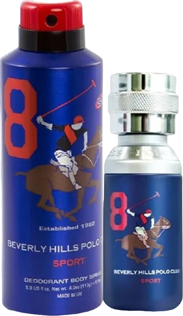 Zestaw męski Beverly Hills Polo Club Sport Eight Woda toaletowa 100 ml + Dezodorant 175 ml (6291107166551) - obraz 3