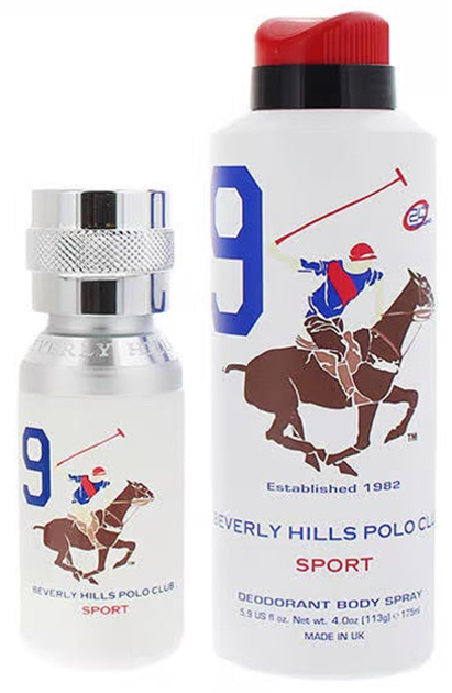 Zestaw męski Beverly Hills Polo Club Sport Nine Woda toaletowa 100 ml + Dezodorant 175 ml (6291107166544) - obraz 2