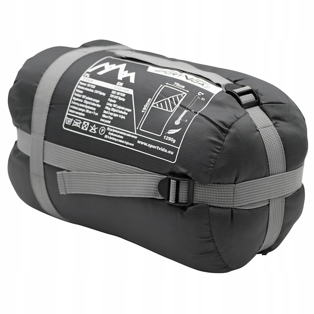 Śpiwór SportVida SV-CC0069 Left Black (5903133419822) - obraz 9
