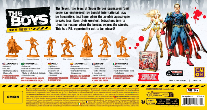 Додаток до настільної гри Asmodee Zombicide 2 Edition: The Boys Pack 1 The Seven (0889696016072) - зображення 3