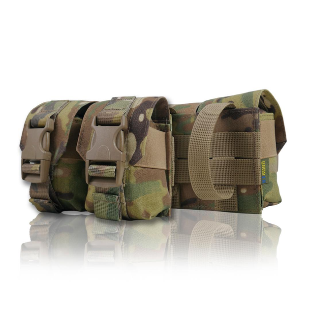 Тактичний Підсумок під 2 гранати Ф-1 або РДГ-5 KIBORG GU Double Mag Pouch Multicam - зображення 1