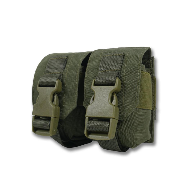 Тактический Подсумок под 2 гранаты Ф-1 або РДГ-5 KIBORG GU Double Mag Pouch Khaki - изображение 2