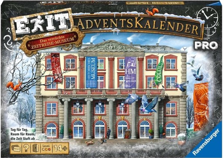 Gra planszowa Ravensburger Exit Adventskalender Pro The Crazy Time Travel Museum (4005556189588) - obraz 1